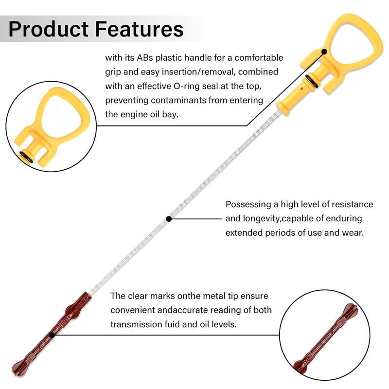 ROOTMUTIFY 2700104101 Engine Oil Dipstick for 2014-2020 Mercedes-Benz GLA250 CLA250 2014-2020, GLA45 AMG 2015-2019 Measuring Rod Dip Stick for Checking Oil Level - Image 3